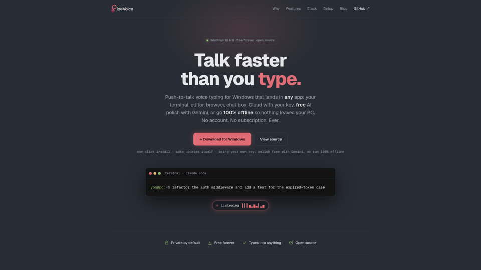 PipeVoice screenshot