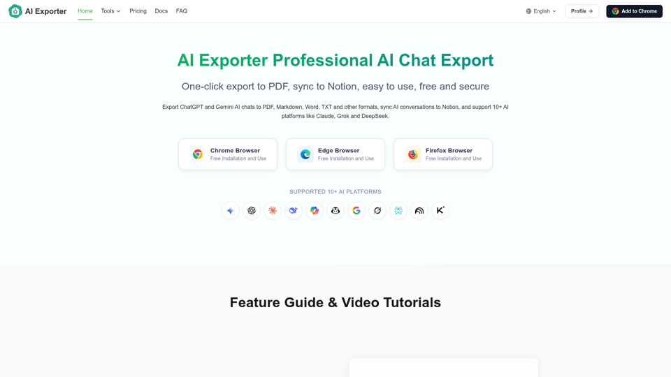 AI Exporter Official screenshot
