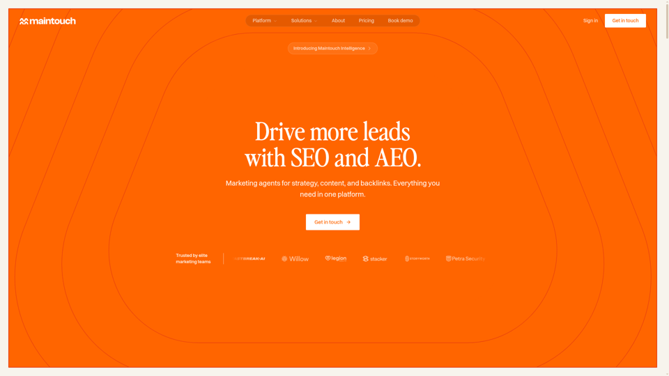 SEO & AEO Platform screenshot