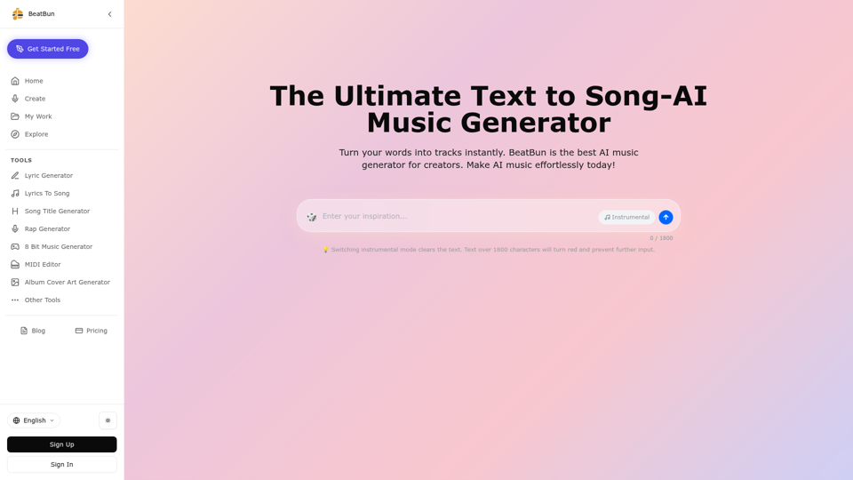 Text to Song screenshot
