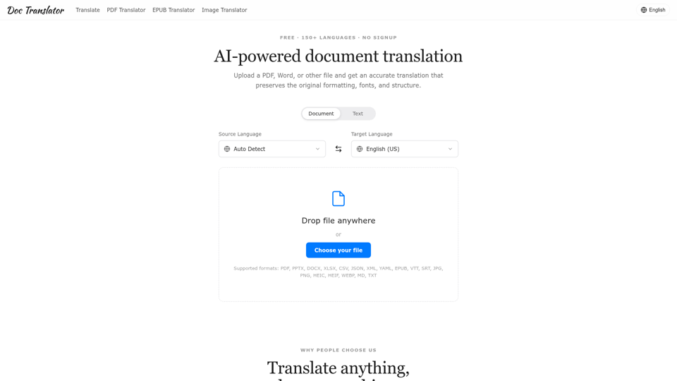 Best AI Translator for Documents screenshot