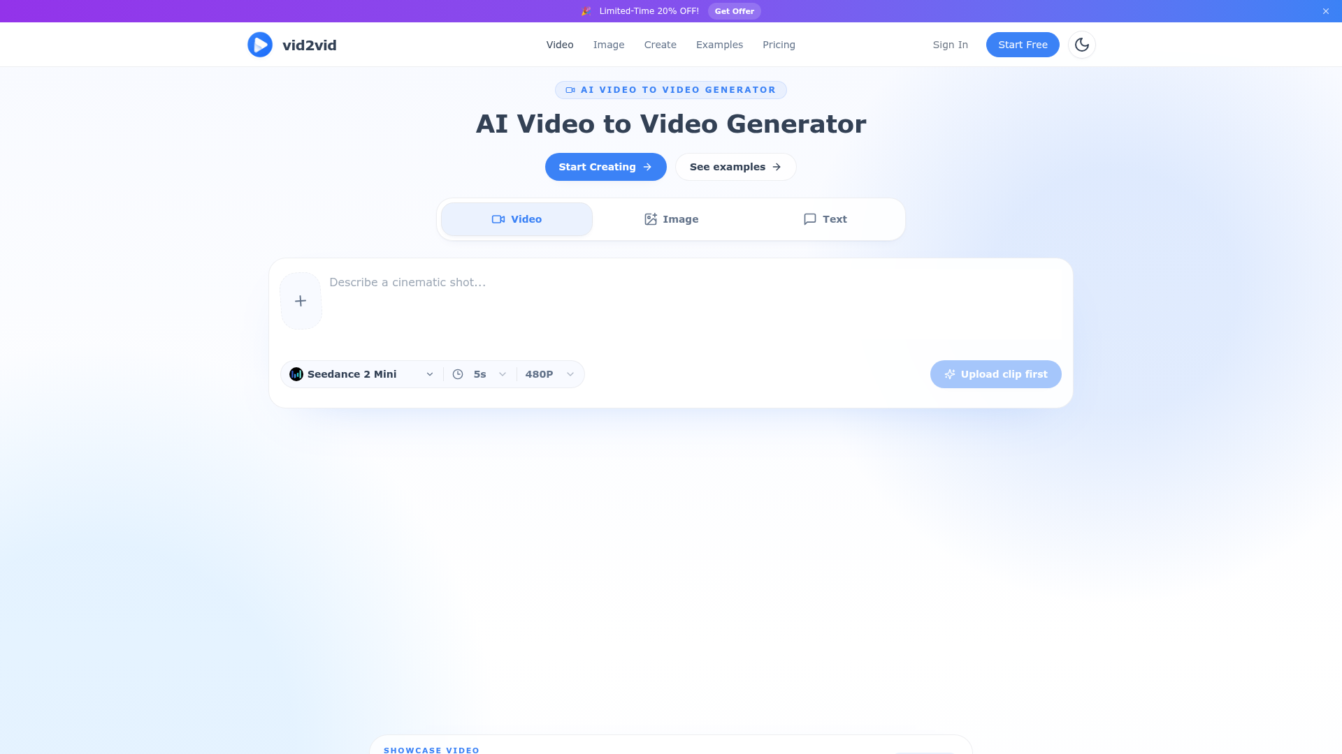 AI Video to Video Generator for Remixing Clips screenshot