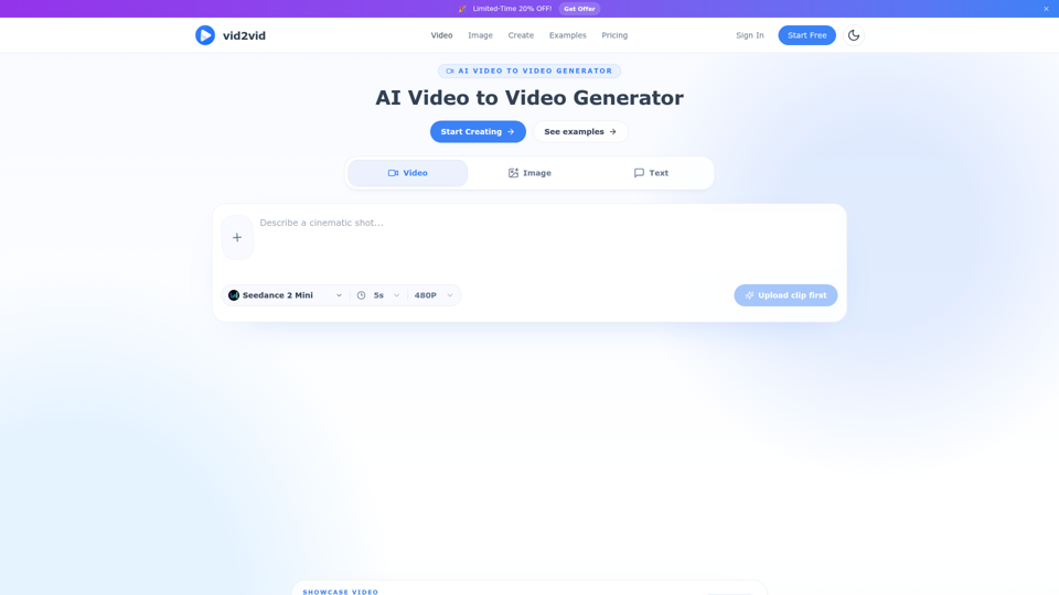 AI Video to Video Generator for Remixing Clips screenshot