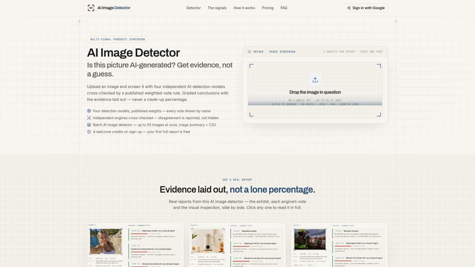 AI Image Detector screenshot