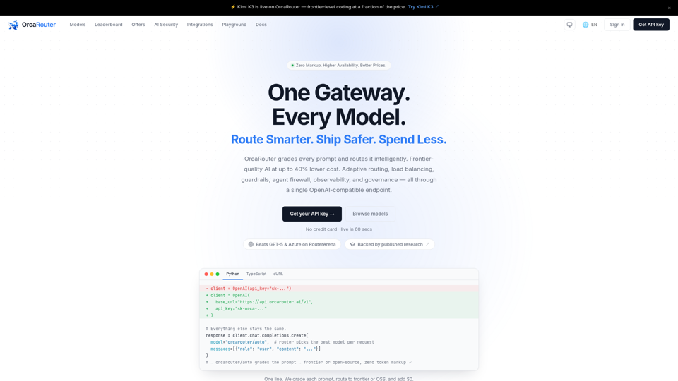 OrcaRouter screenshot