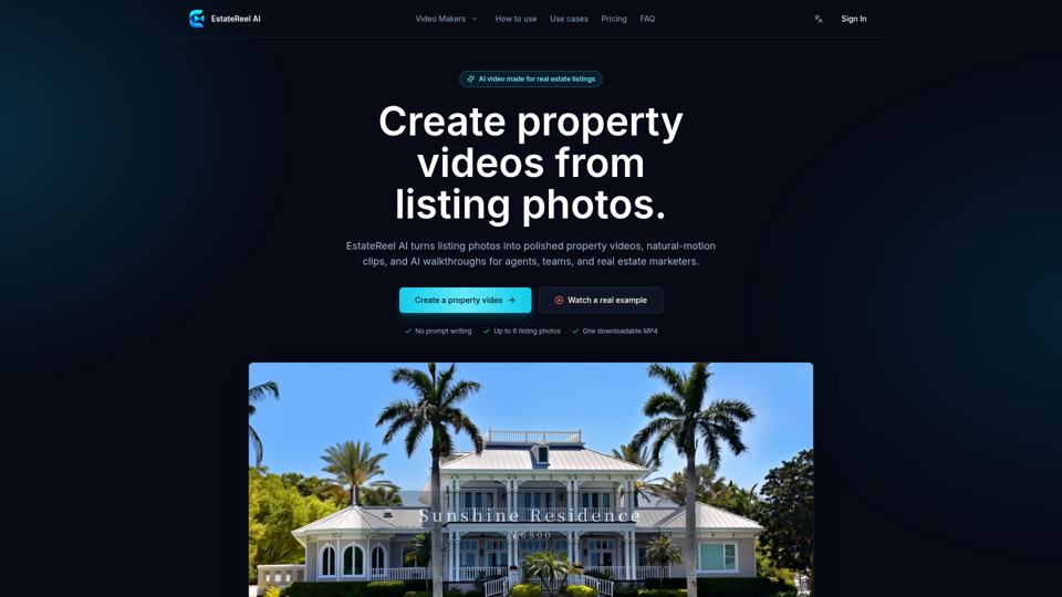 EstateReel AI screenshot