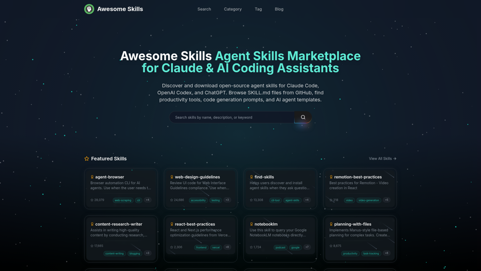 Awesome Skills screenshot