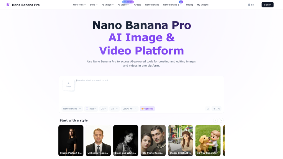Nano Banana Pro screenshot