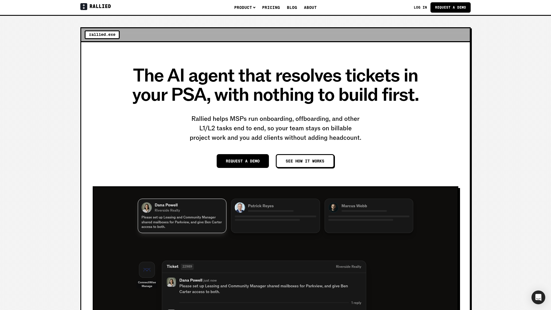 AI Agent That Resolves MSP Tickets screenshot