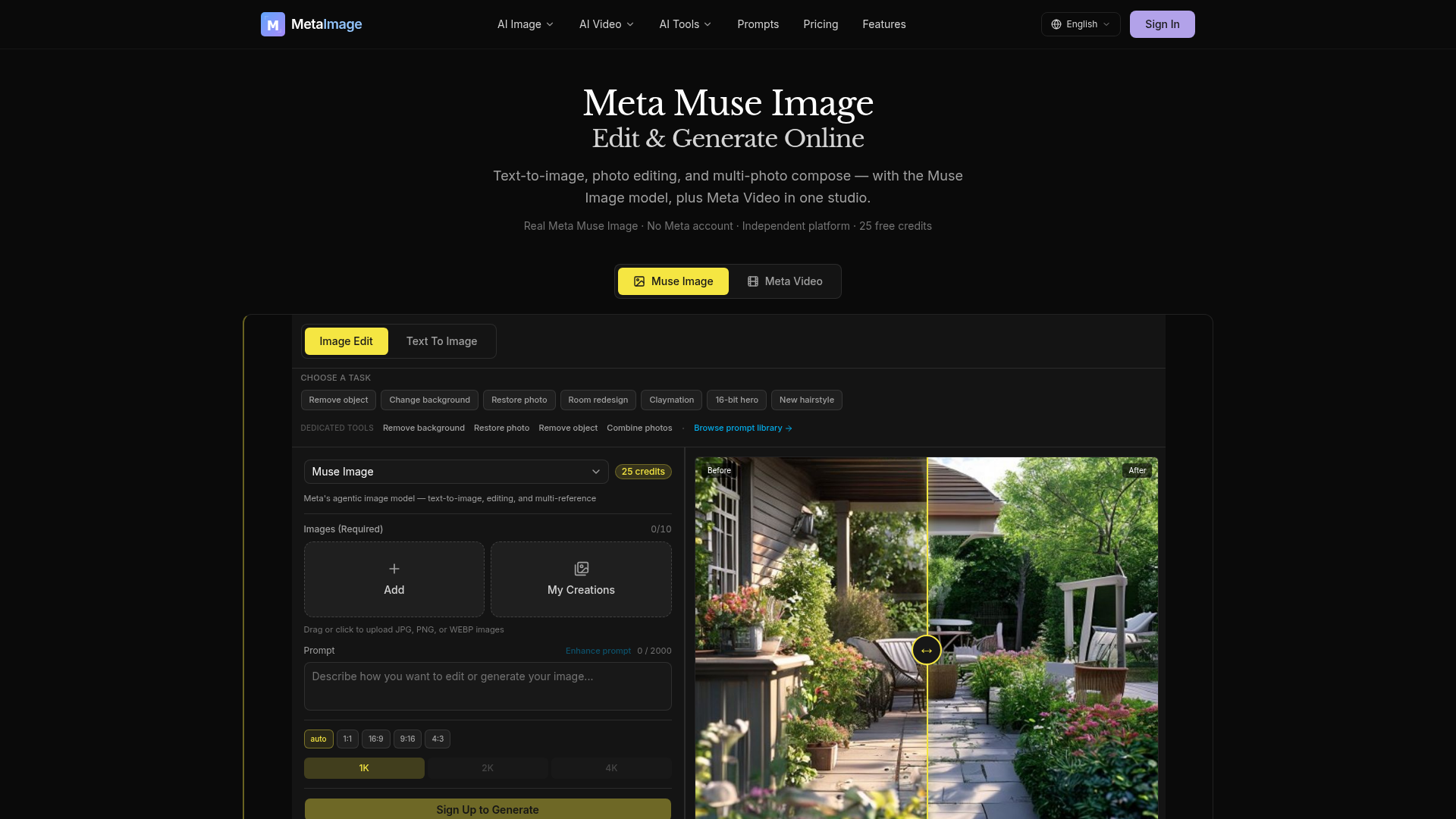 Meta Muse Image screenshot