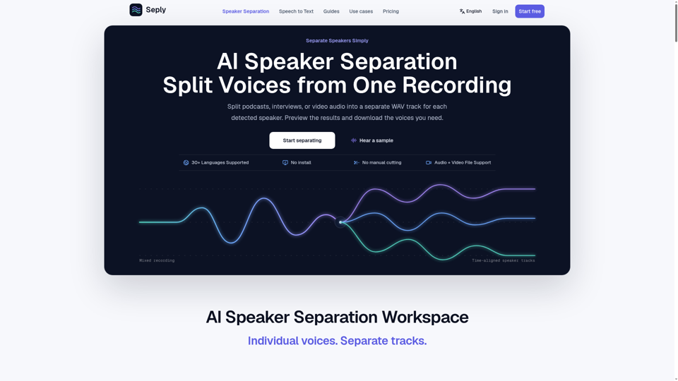 AI Speaker Separation screenshot